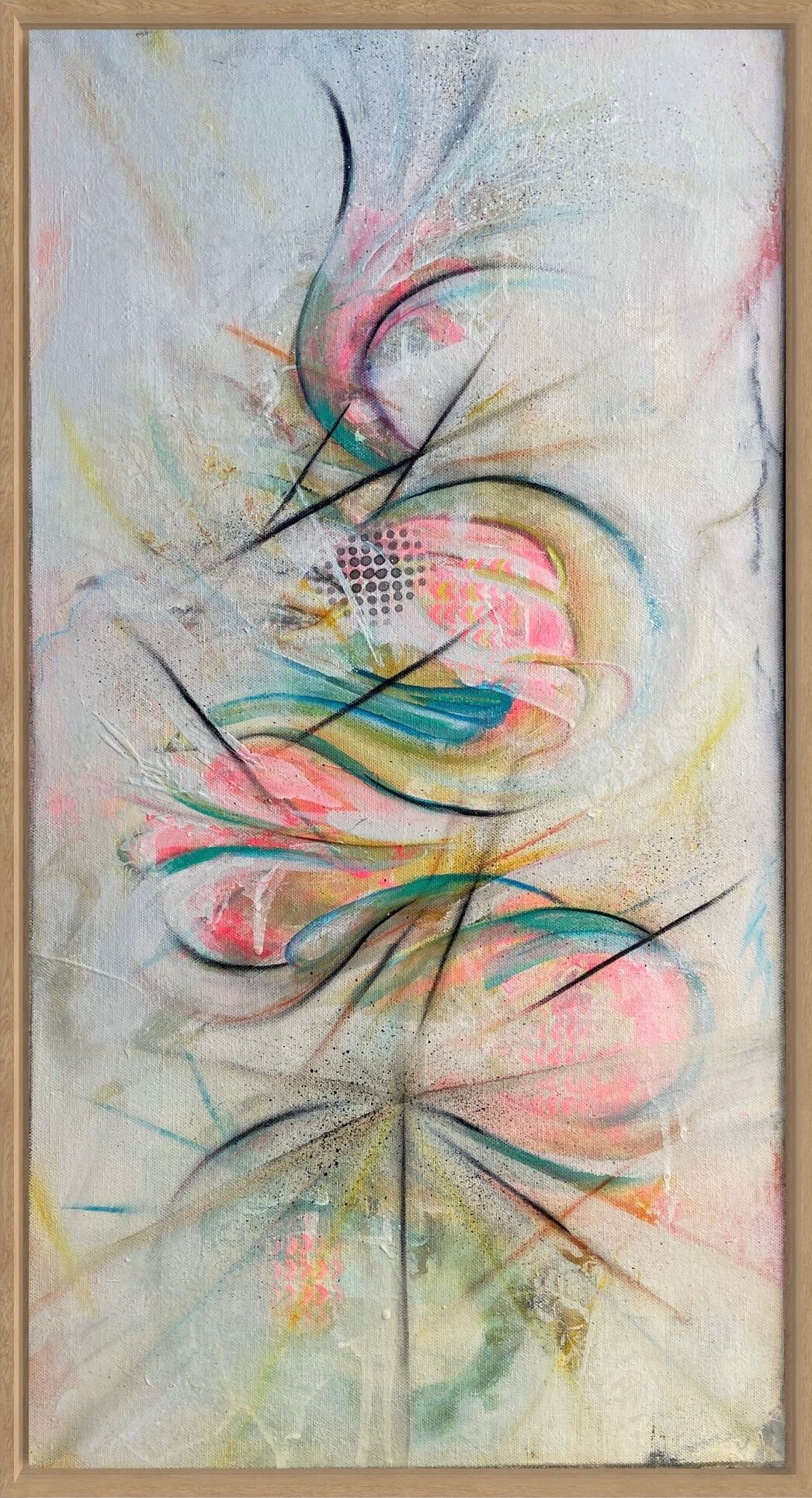 6.2-Fluro-Abstract-Flow-Pink-Yellow-Black-Framed