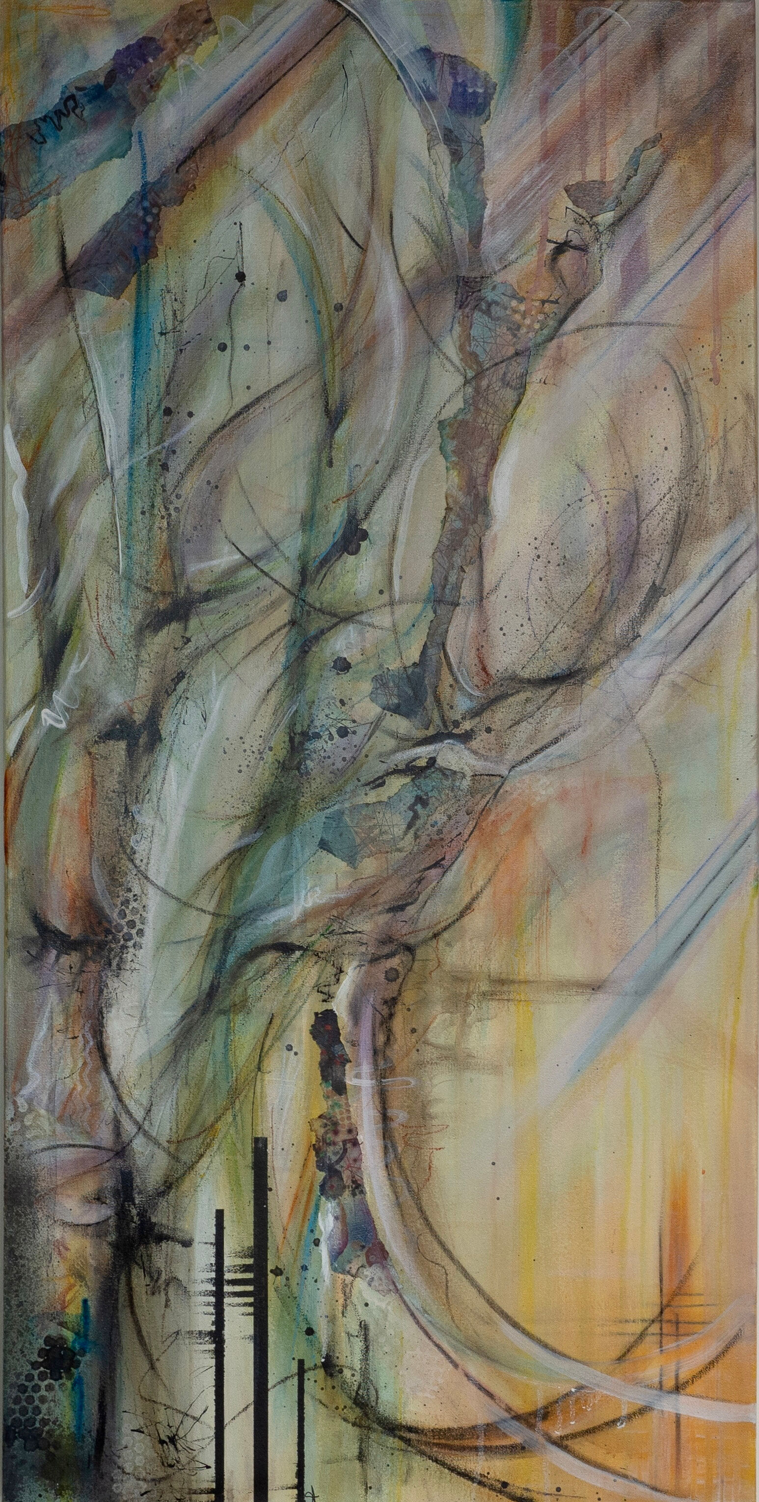 9.1-Abstract-Trees-Orange-Blue-Flow-Unframed