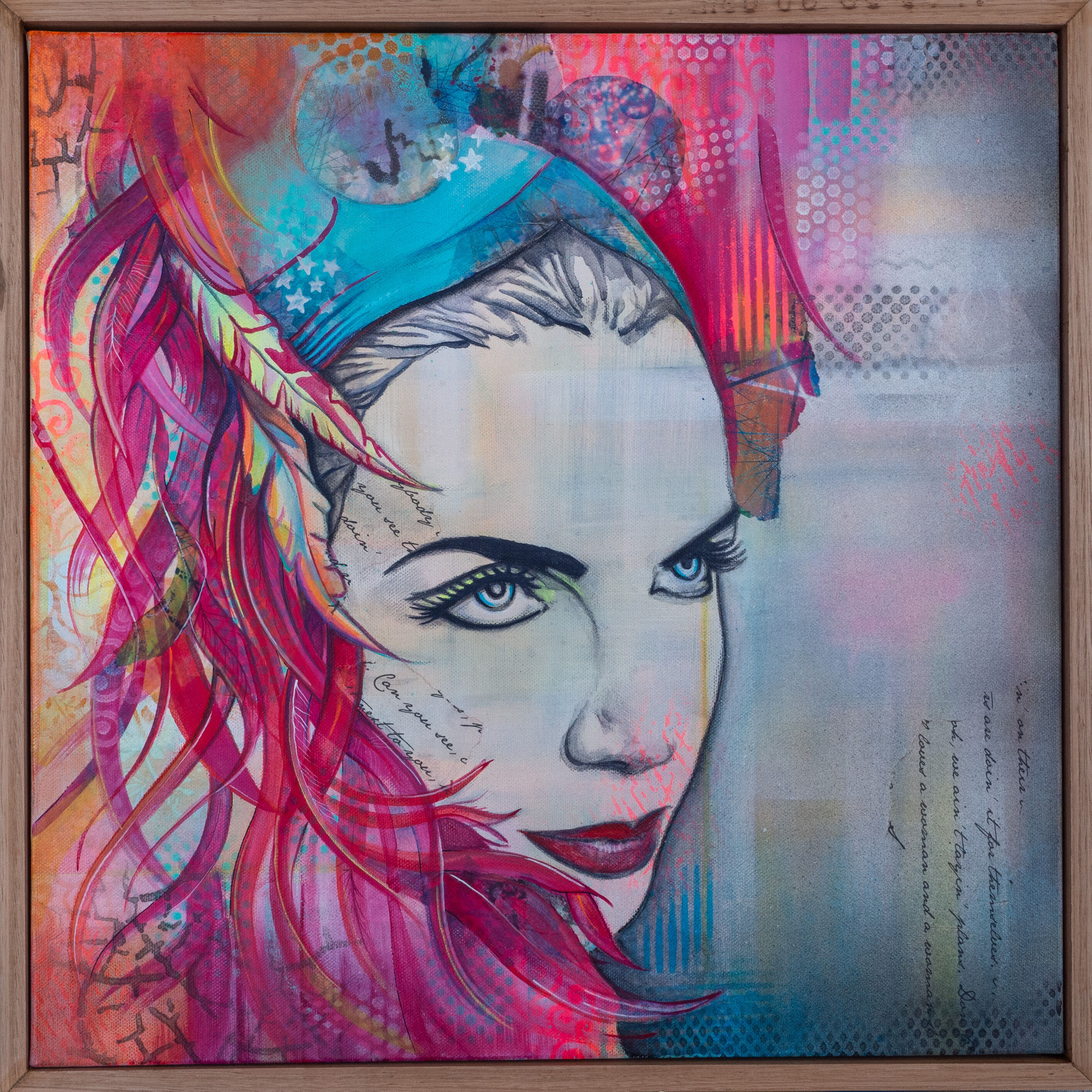 1.2-Annie-Lennox-Popculture-Music-Pink-Orange-Framed